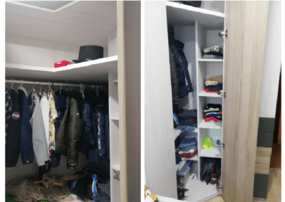 Interior de armario a medida con espacio de almacenaje