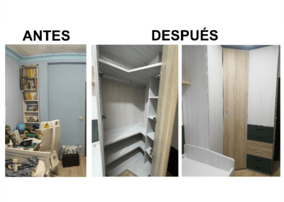 Armario a medida adaptado al espacio del dormitorio